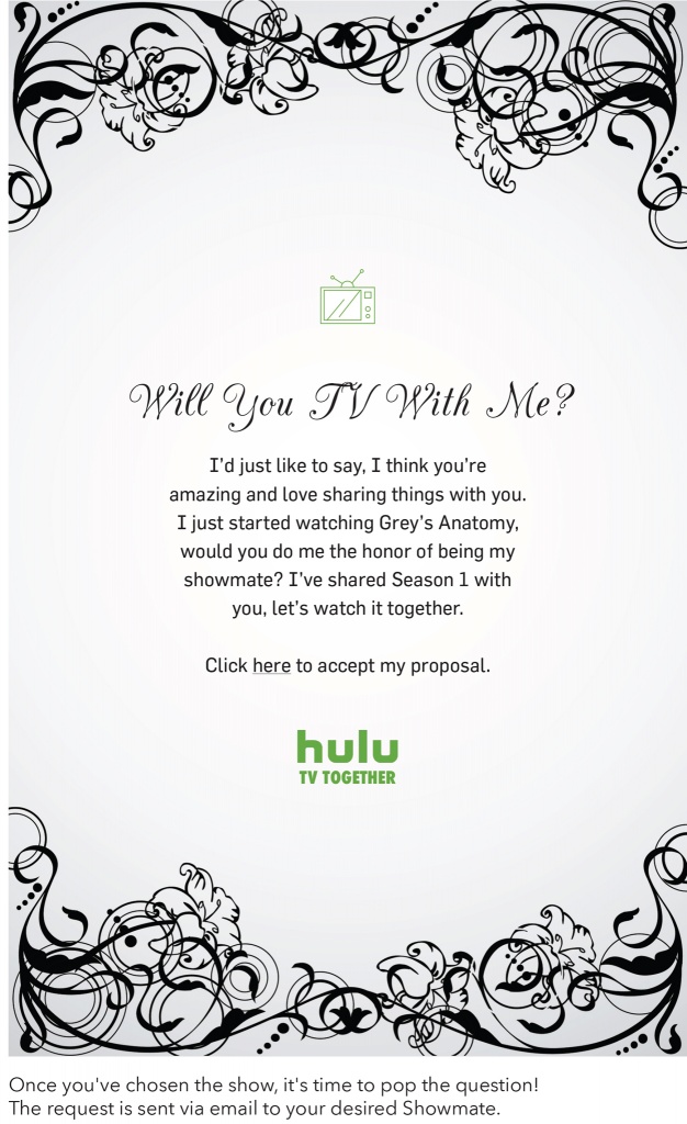 Hulu | Showmates.com | Pop-up | Will you TV with Me?