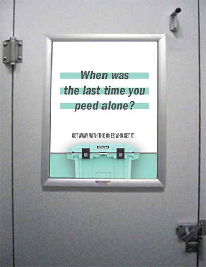 Bathroom Ad - When was the last time you peed alone?