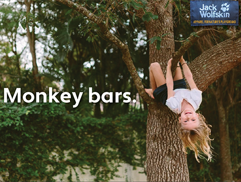 Monkey bars. - Jack Wolfskin - Apparel for Nature's Playground